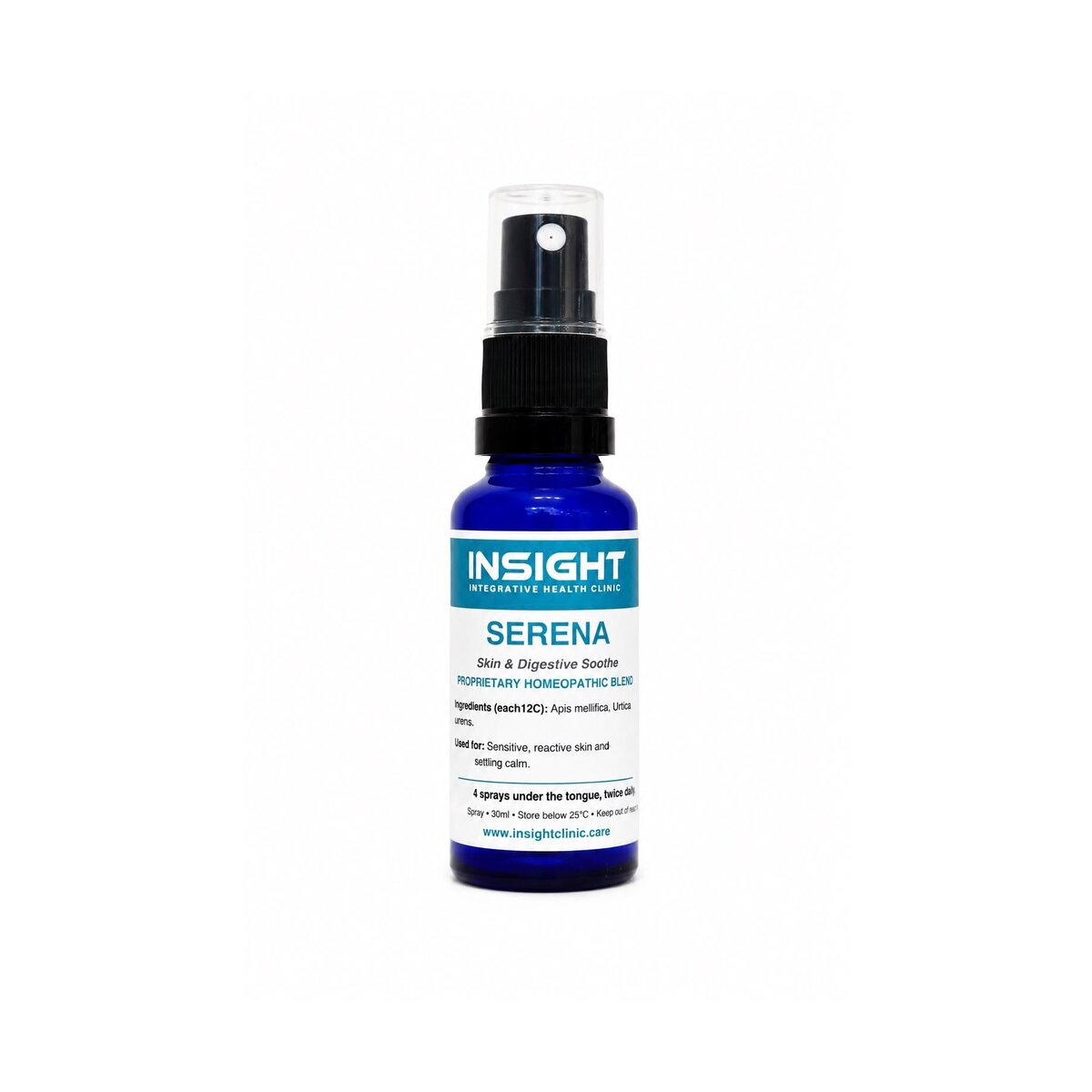 SERENA — Skin & Digestive Soothe homeopathic oral spray, 30ml bottle