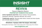 REVIVA product label — Tissue & Digestive Restore, active ingredients and directions