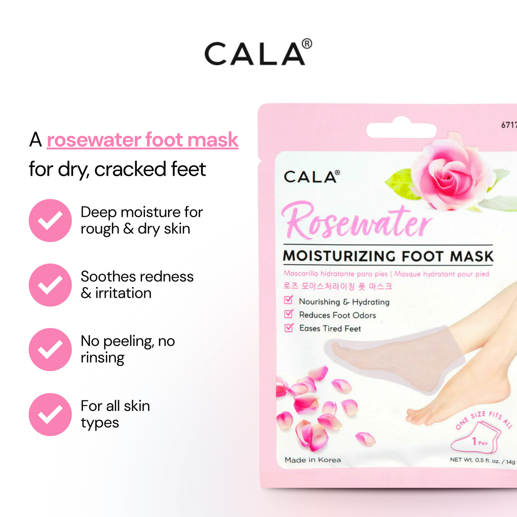 Moisturising Korean Foot Mask Socks: ROSE (3 PAIRS)