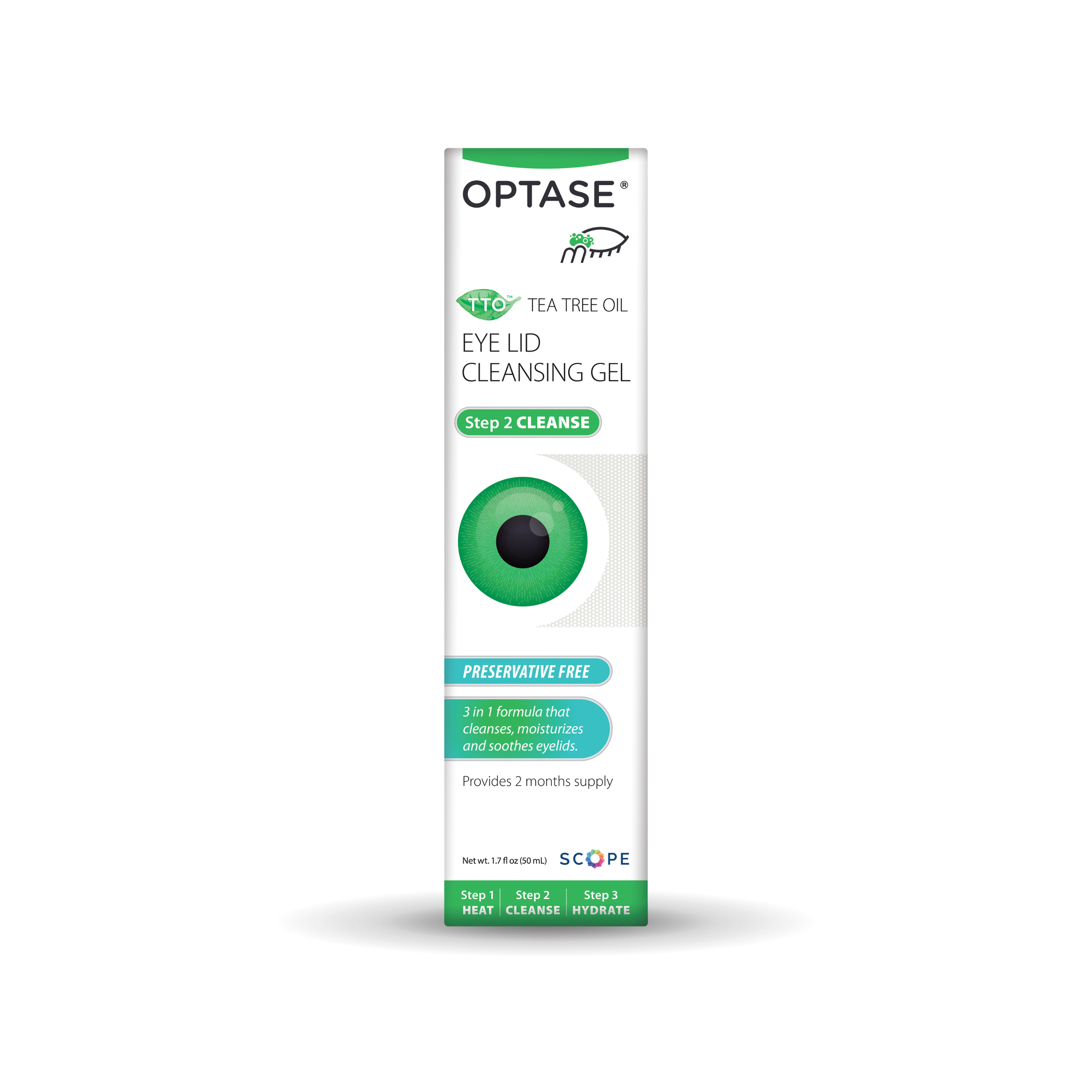 OPTASE: Eyelid Cleansing Gel with Tea Tree Oil (50ml)