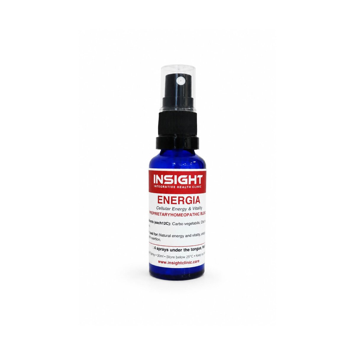 ENERGIA — Cellular Energy & Vitality homeopathic oral spray, 30ml bottle